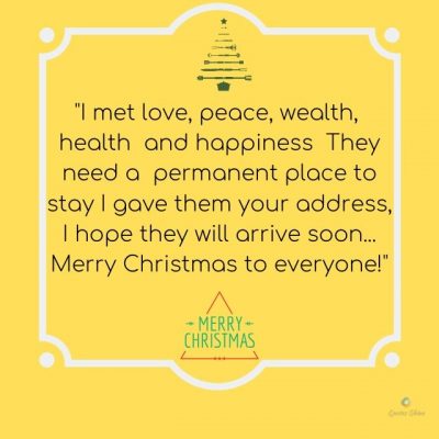 We wish you to merry christmas